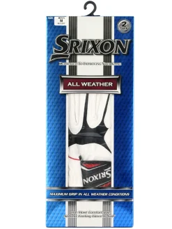 Srixon All Weather Pack Of 2 Golf Gloves - White