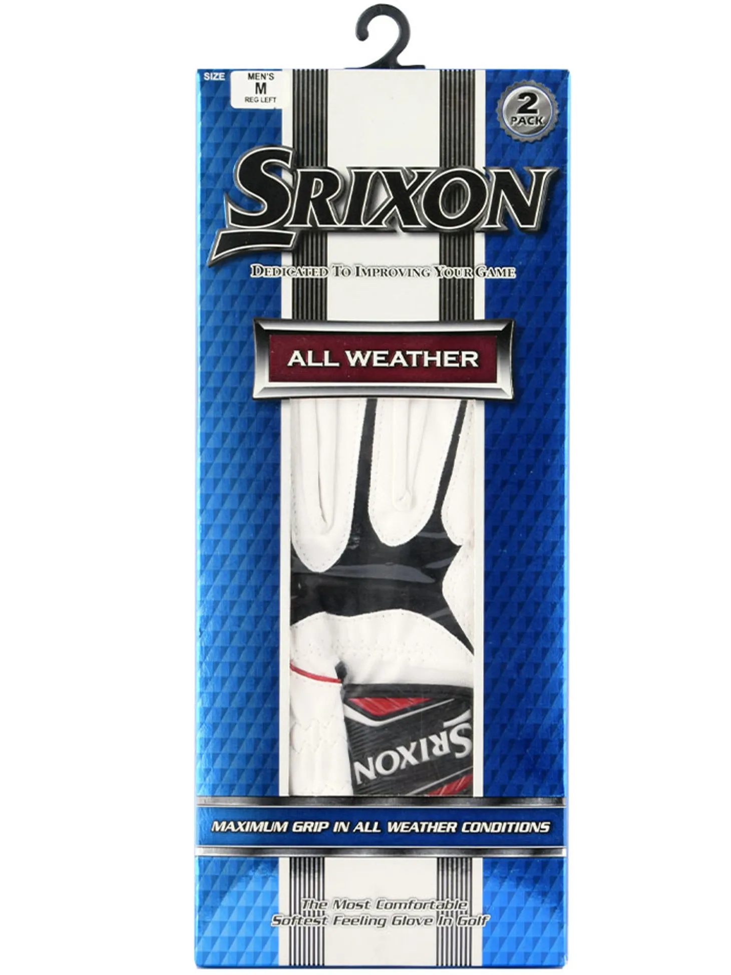Srixon All Weather Pack Of 2 Golf Gloves - White