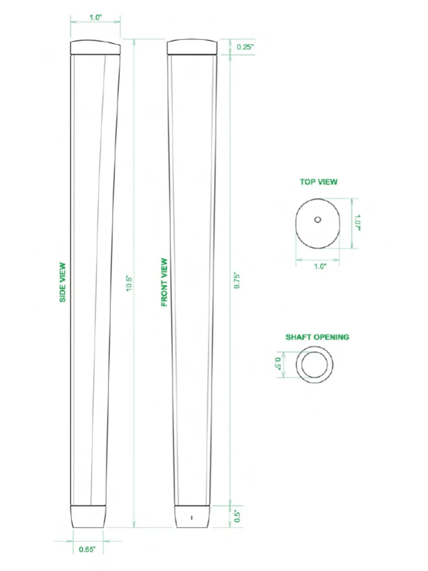 Sweet Rollz Skinny Putter Grip - Mahalo