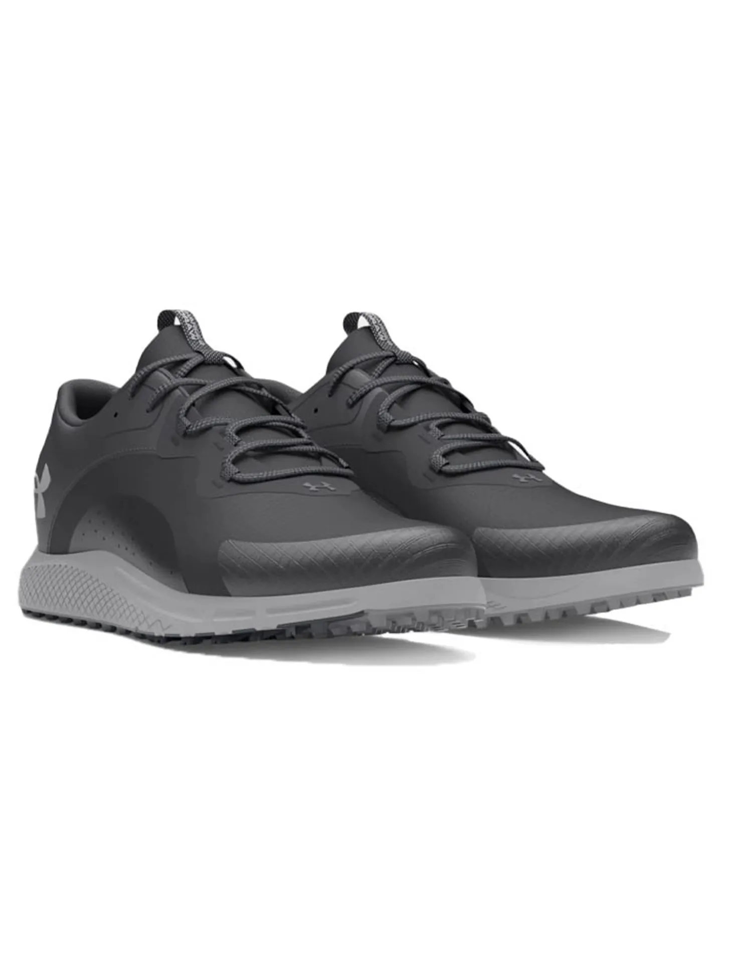 Under Armour Charged Draw 2 Spikeless Golf Shoes - Black/Mod Grey