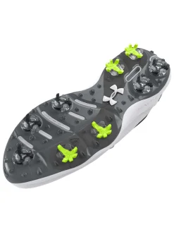 Under Armour HOVR Drive Pro Golf Shoes - White/Metallic Gun Metal