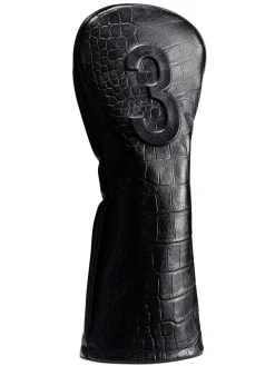 Vessel Lux Embosse Headcover - Croc Black